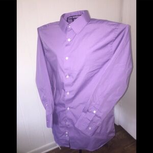 ⭐️ David Taylor size 15-151/2 light purple long sleeve button‎ down casual dress
